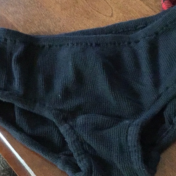 Little girl plaid dress with attached low ruffled hem and matching panty - Picture 4 of 5